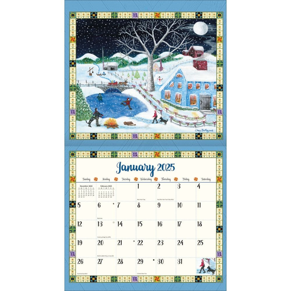 Country Sampler 2025 Wall Calendar by Cheryl Bartley_ALT2