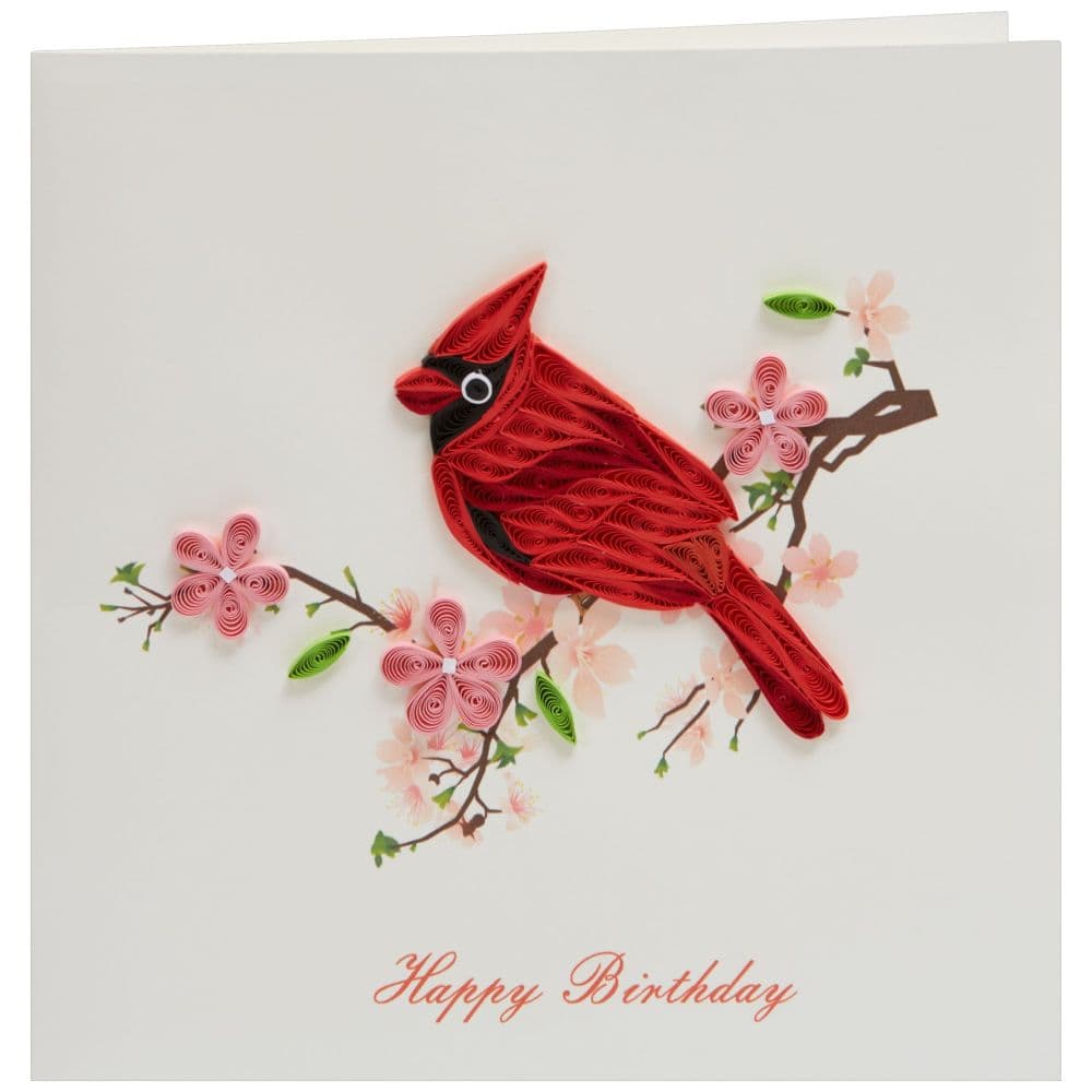 Cardinal Quilling Birthday Card Fifth Alternate Image width=&quot;1000&quot; height=&quot;1000&quot;