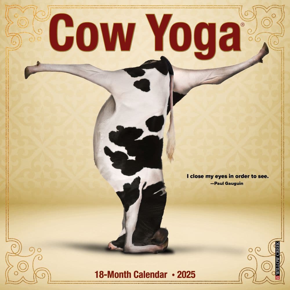 image Cow Yoga 2025 Mini Wall Calendar Main Image