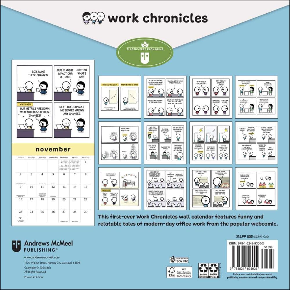 Work Chronicles 2025 Wall Calendar First Alternate Image width=&quot;1000&quot; height=&quot;1000&quot;