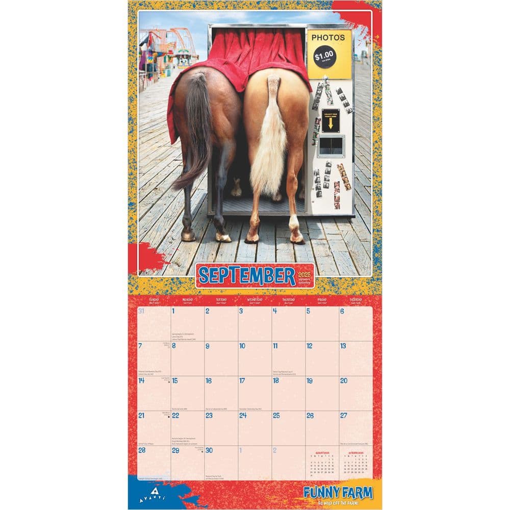Avanti Funny Farm 2025 Wall Calendar Third Alternate