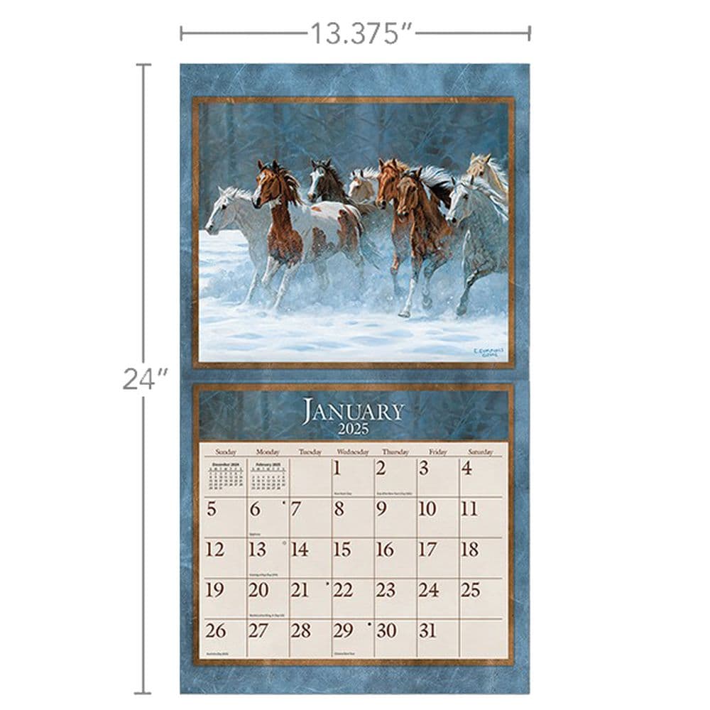 Horses in the Mist by Persis Clayton Weirs and Chris Cummings 2025 Wall Calendar Third Alternate Image width=&quot;1000&quot; height=&quot;1000&quot;