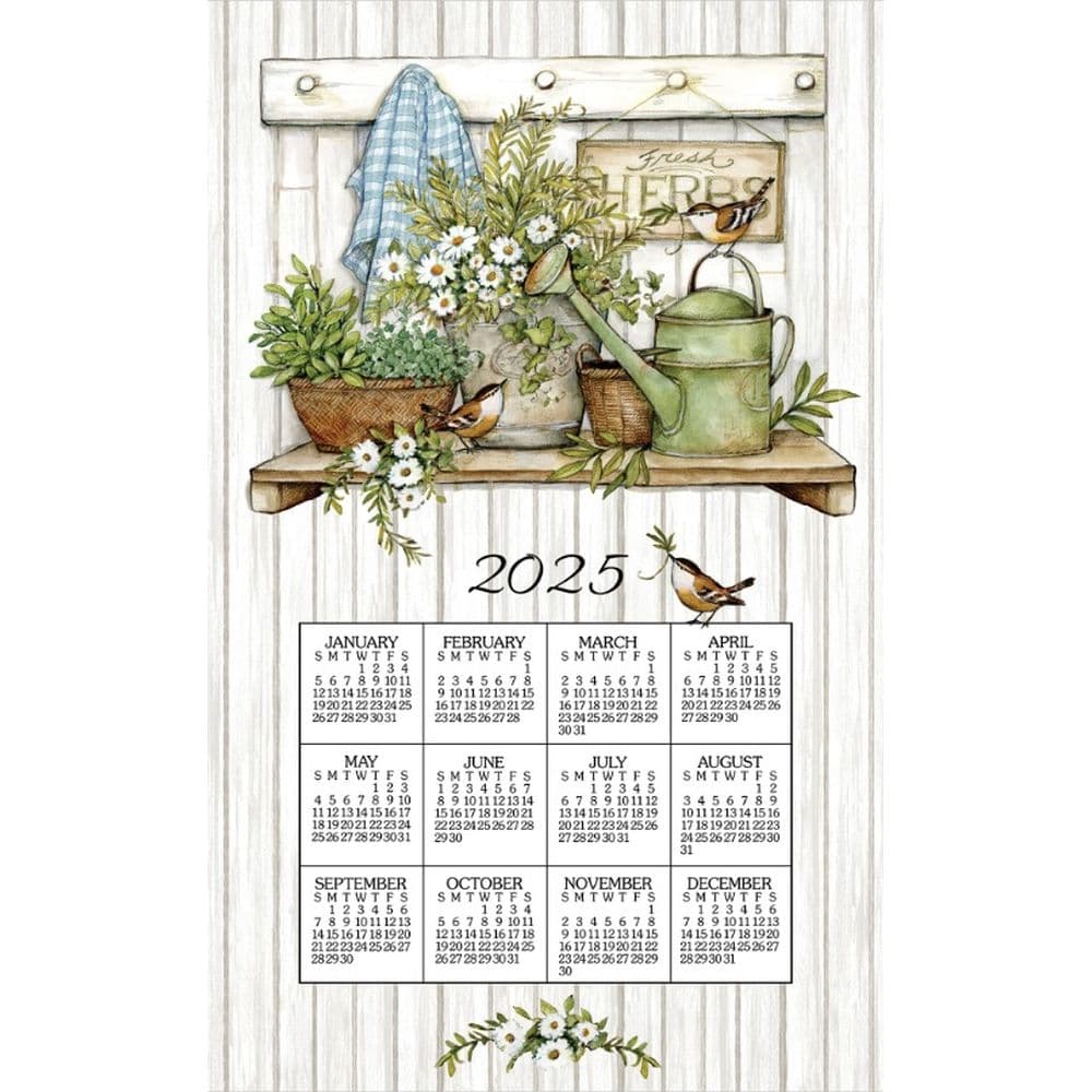 image Fresh Herbs 2025 Calendar Towel Main Image