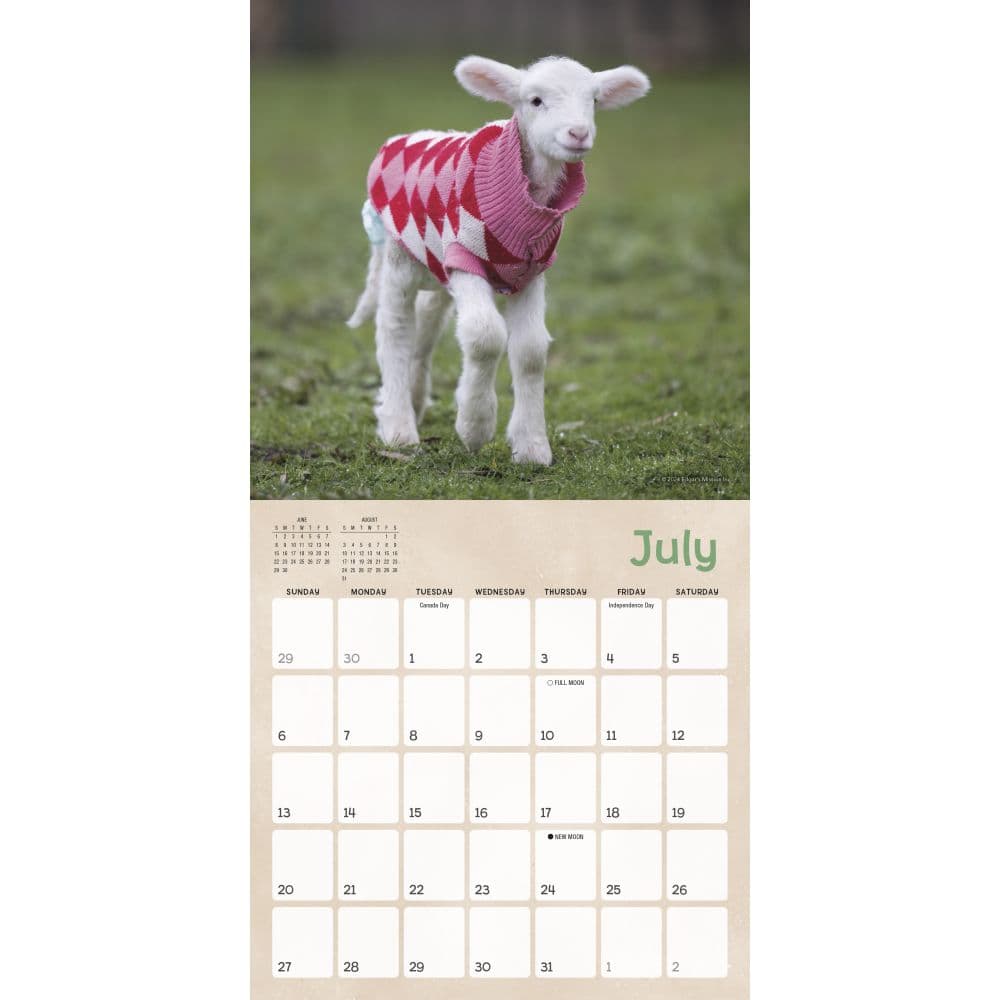 Lambies in Jammies 2025 Mini Wall Calendar Third Alternate Image width=&quot;1000&quot; height=&quot;1000&quot;