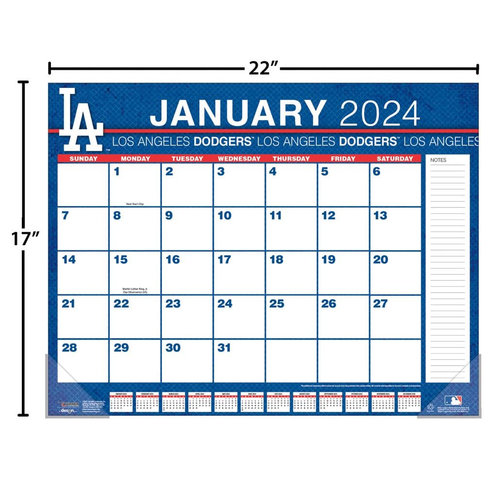 MLB Los Angeles Dodgers 2024 Desk Pad Fourth Alternate Image width=&quot;1000&quot; height=&quot;1000&quot;