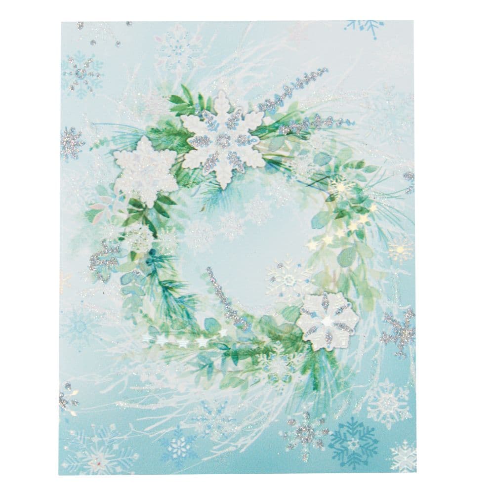 Snowflake Wreath 10 Count Boxed Christmas Cards First Alternate Image width=&quot;1000&quot; height=&quot;1000&quot;