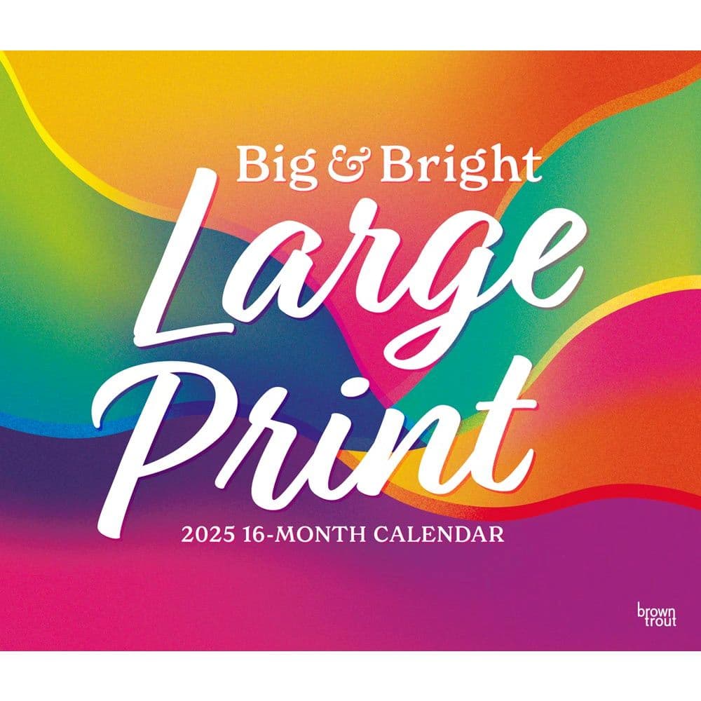 Big and Bright Large Print Deluxe 2025 Wall Calendar Main Image