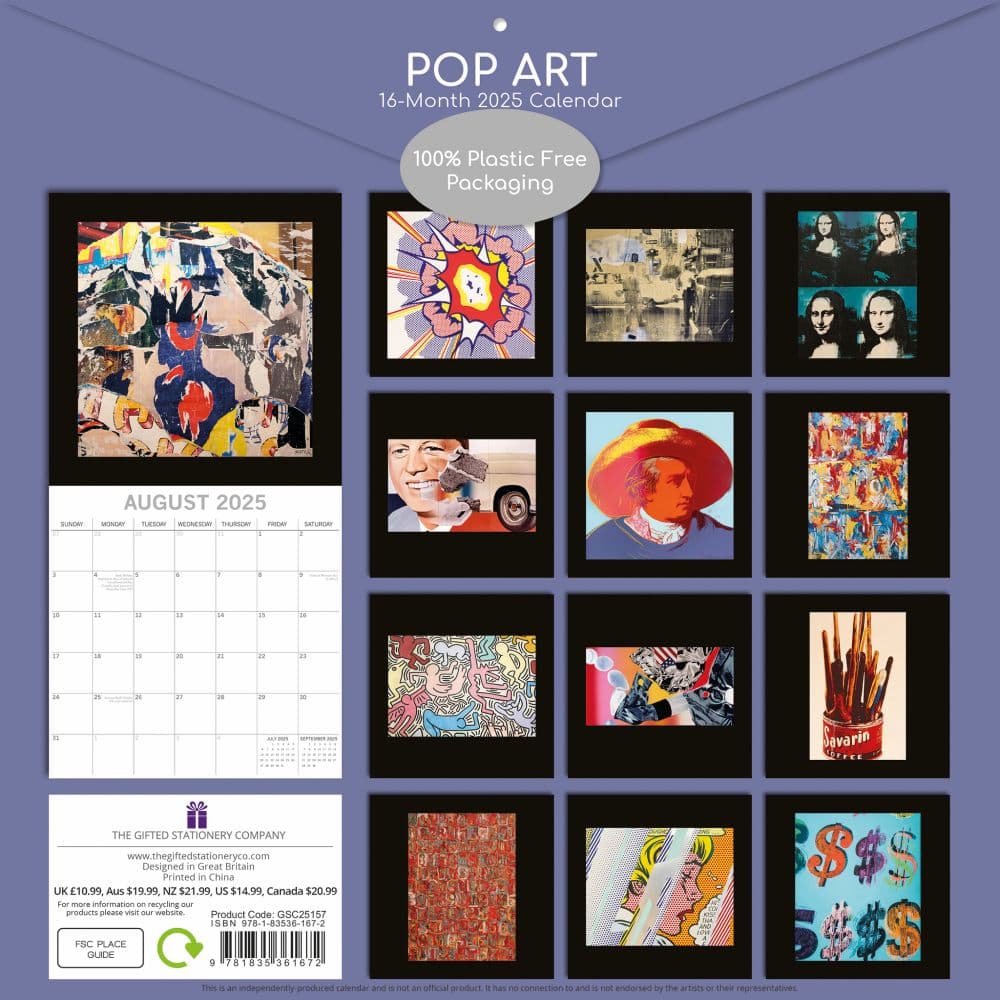 Pop Art 2025 Wall Calendar First Alternate Image width=&quot;1000&quot; height=&quot;1000&quot;