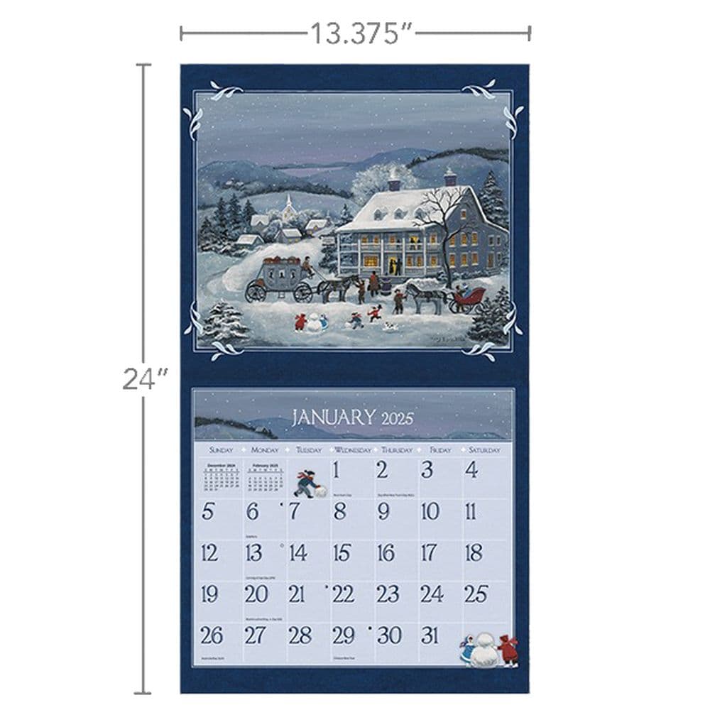 LANG Folk Art by Mary Singleton 2025 Wall Calendar Third Alternate Image width=&quot;1000&quot; height=&quot;1000&quot;