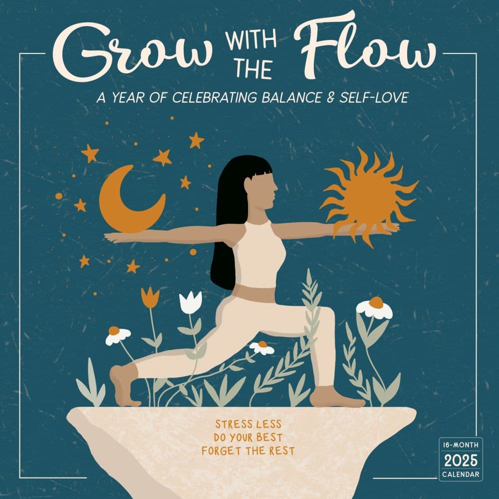 Grow with the Flow 2025 Wall Calendar by Steph Edwards Main Product Image width=&quot;1000&quot; height=&quot;1000&quot;