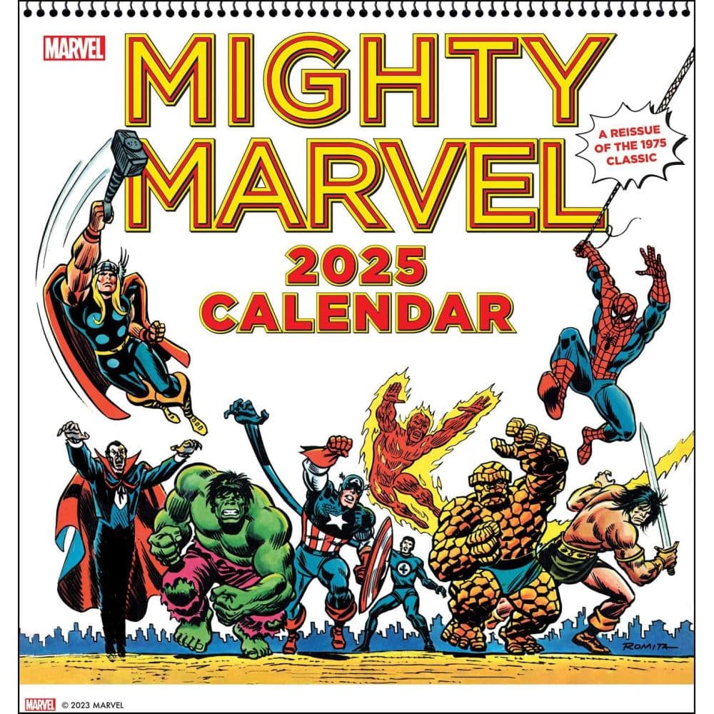Mighty Marvel 2025 Wall Calendar Main Product Image width=&quot;1000&quot; height=&quot;1000&quot;