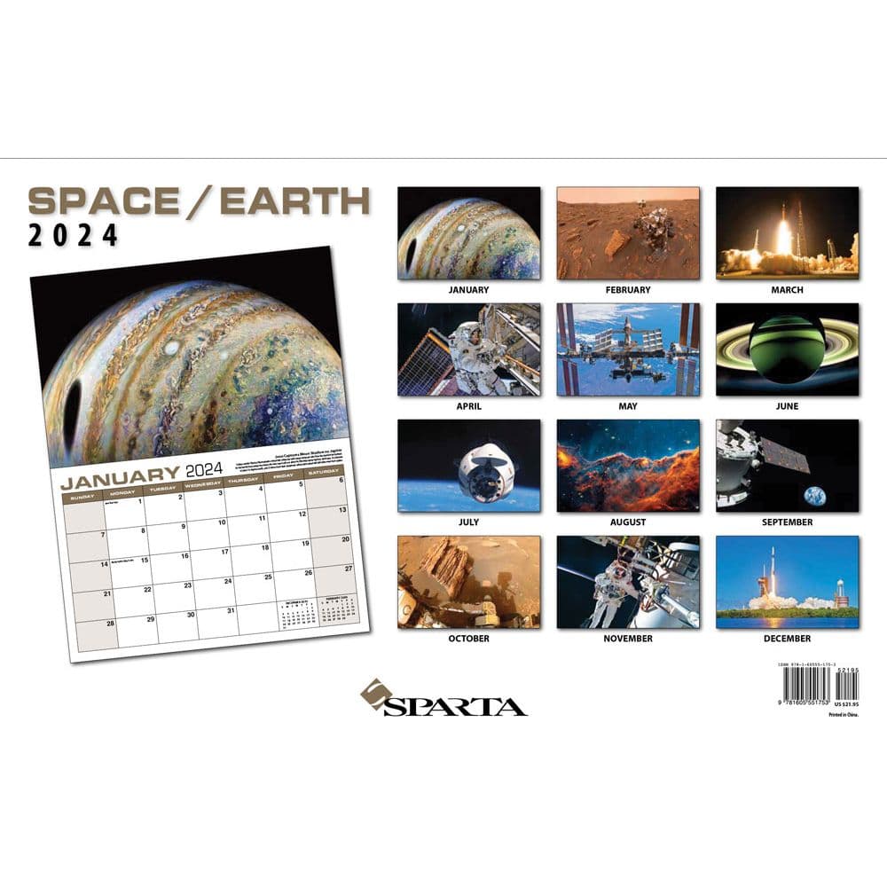 SpaceEarth Deluxe 2024 Wall Calendar First Alternate Image width=&quot;1000&quot; height=&quot;1000&quot;