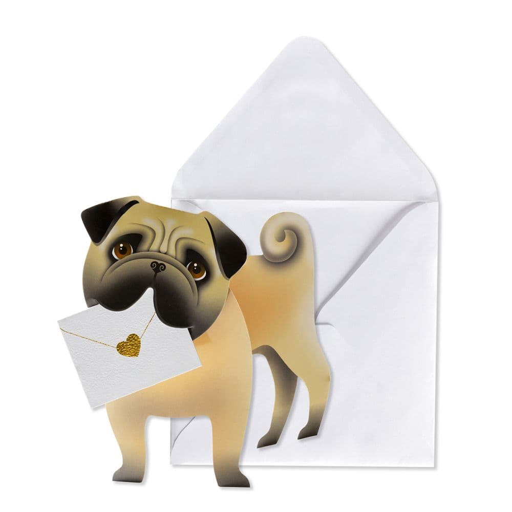 Pug with Letter Blank Card Main Product Image width=&quot;1000&quot; height=&quot;1000&quot;
