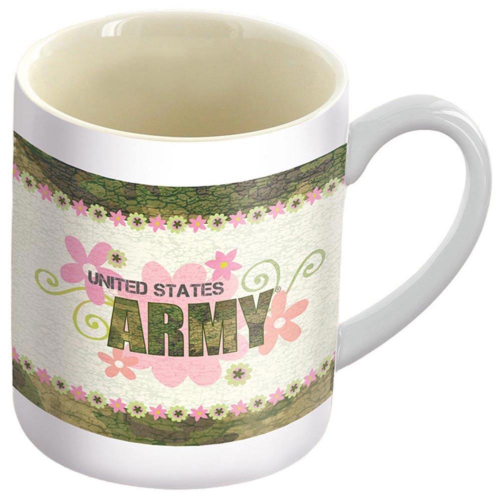 US Army Pink Flowers 12 oz Mug Main Product  Image width="1000" height="1000"