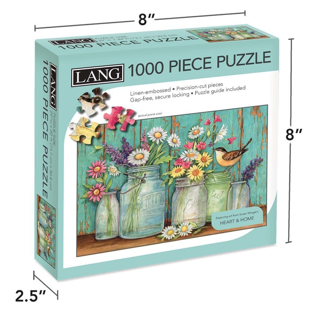 Mason Flowers 1000 Piece Puzzle by Susan Winget 4th Product Detail  Image width=&quot;1000&quot; height=&quot;1000&quot;