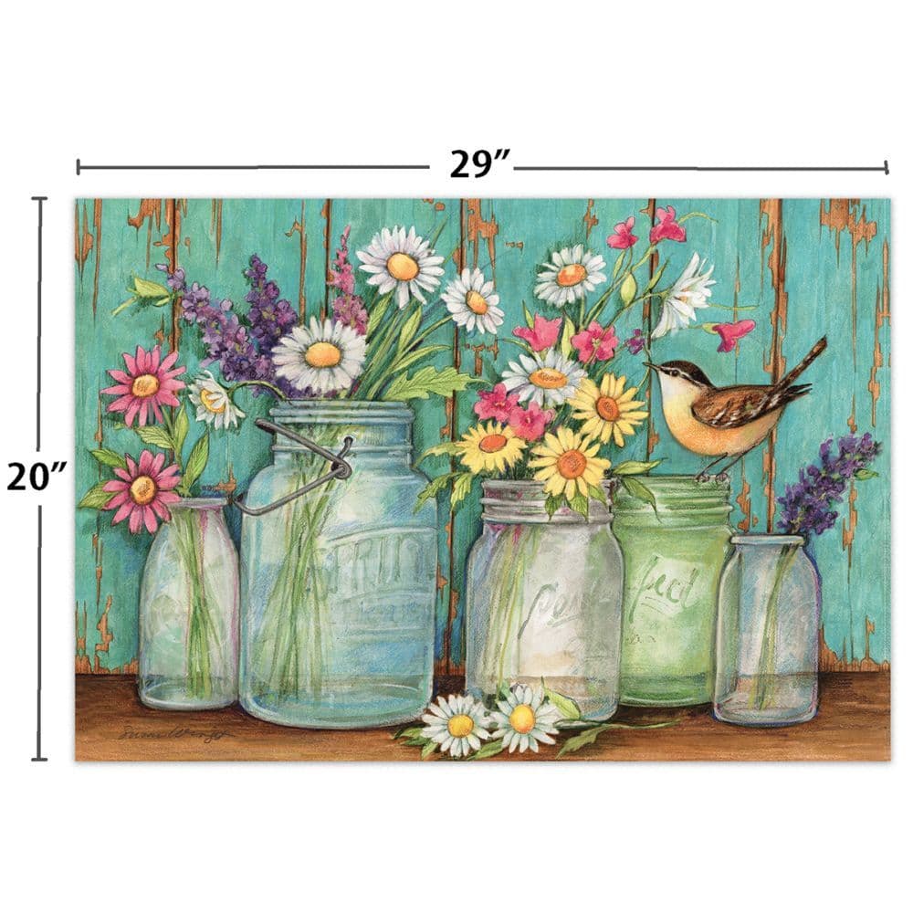 Mason Flowers 1000 Piece Puzzle by Susan Winget 5th Product Detail  Image width=&quot;1000&quot; height=&quot;1000&quot;