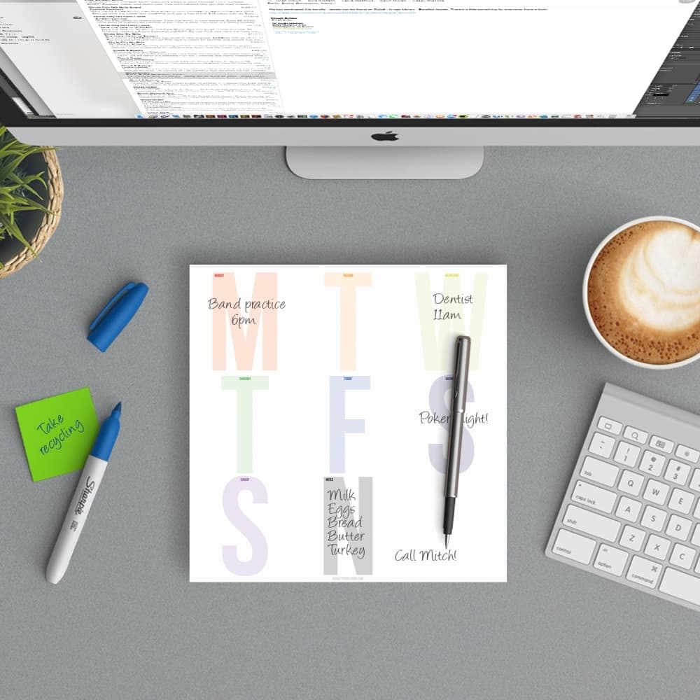 Large Letters Weekly Deskpad 2nd Product Detail  Image width=&quot;1000&quot; height=&quot;1000&quot;