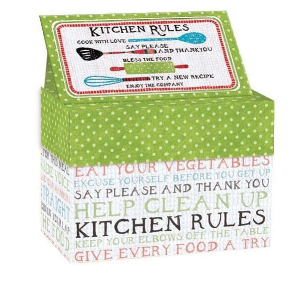 image Kitchen Rules Recipe Card Box by Susan Winget Main Product  Image width=&quot;1000&quot; height=&quot;1000&quot;