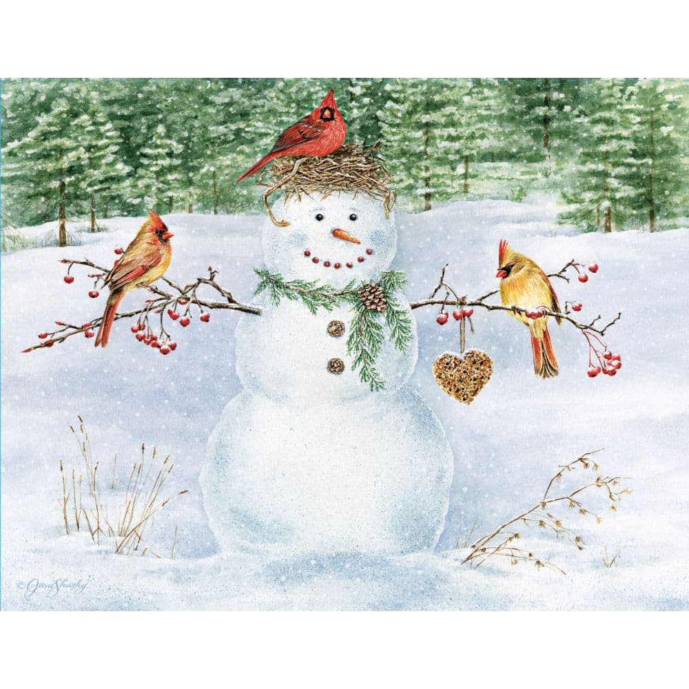 image Happy Snowman Boxed Christmas Cards 18 pack w Decorative Box by Jane Shasky Main Product Image width="1000" height="1000"