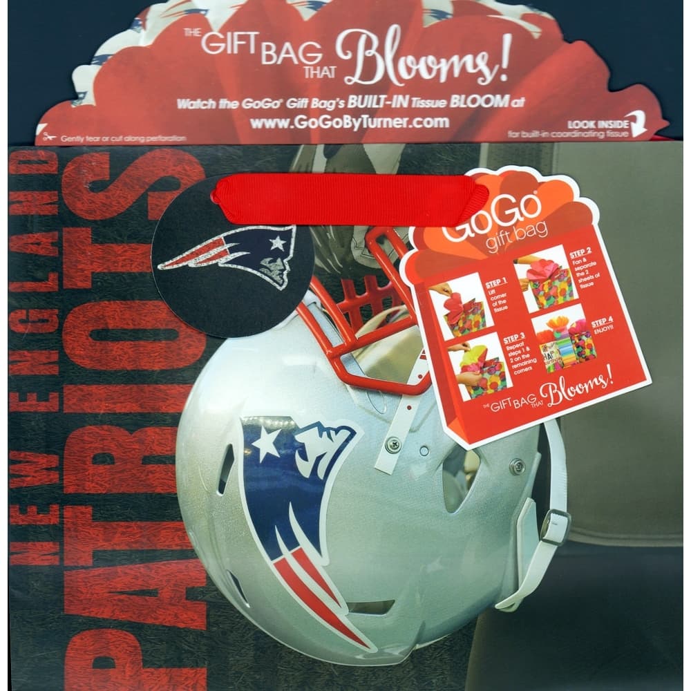New England Patriots Medium Gogo Gift Bag 3rd Product Detail  Image width=&quot;1000&quot; height=&quot;1000&quot;