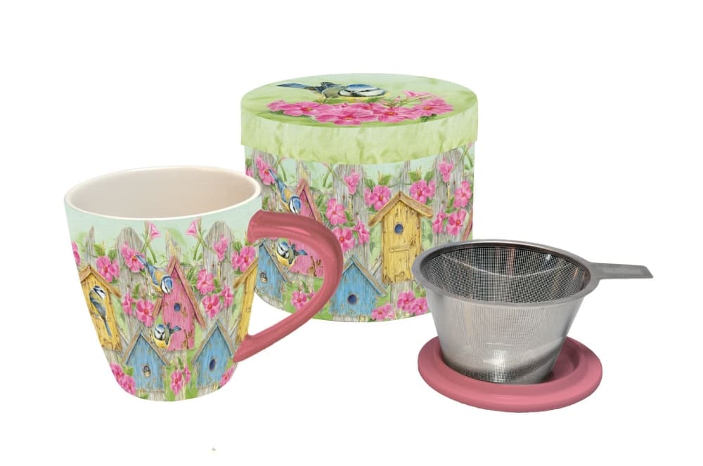 image Birdhouse Gate Tea Infusion Mug by Jane Shasky Main Product  Image width=&quot;1000&quot; height=&quot;1000&quot;