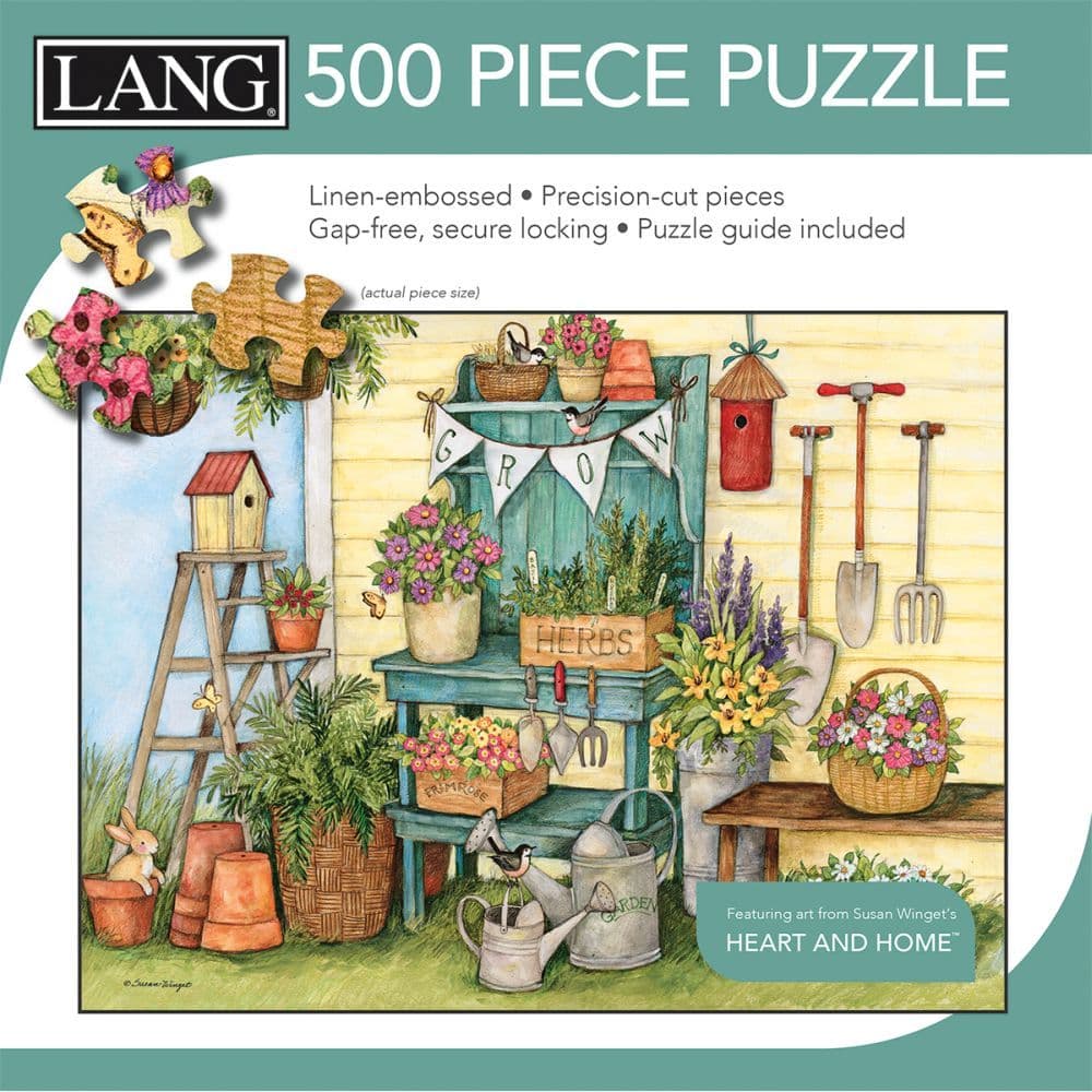 Potters Bench 500 Piece Puzzle by Susan Winget 3rd Product Detail  Image width=&quot;1000&quot; height=&quot;1000&quot;