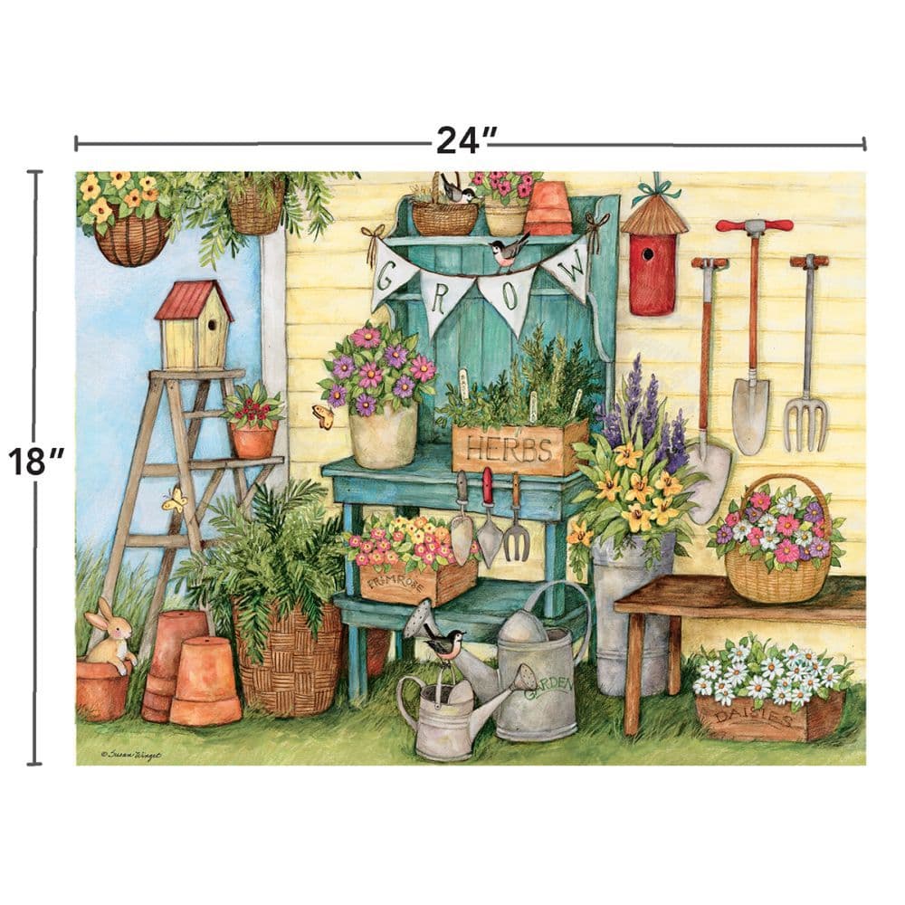 Potters Bench 500 Piece Puzzle by Susan Winget 5th Product Detail  Image width=&quot;1000&quot; height=&quot;1000&quot;