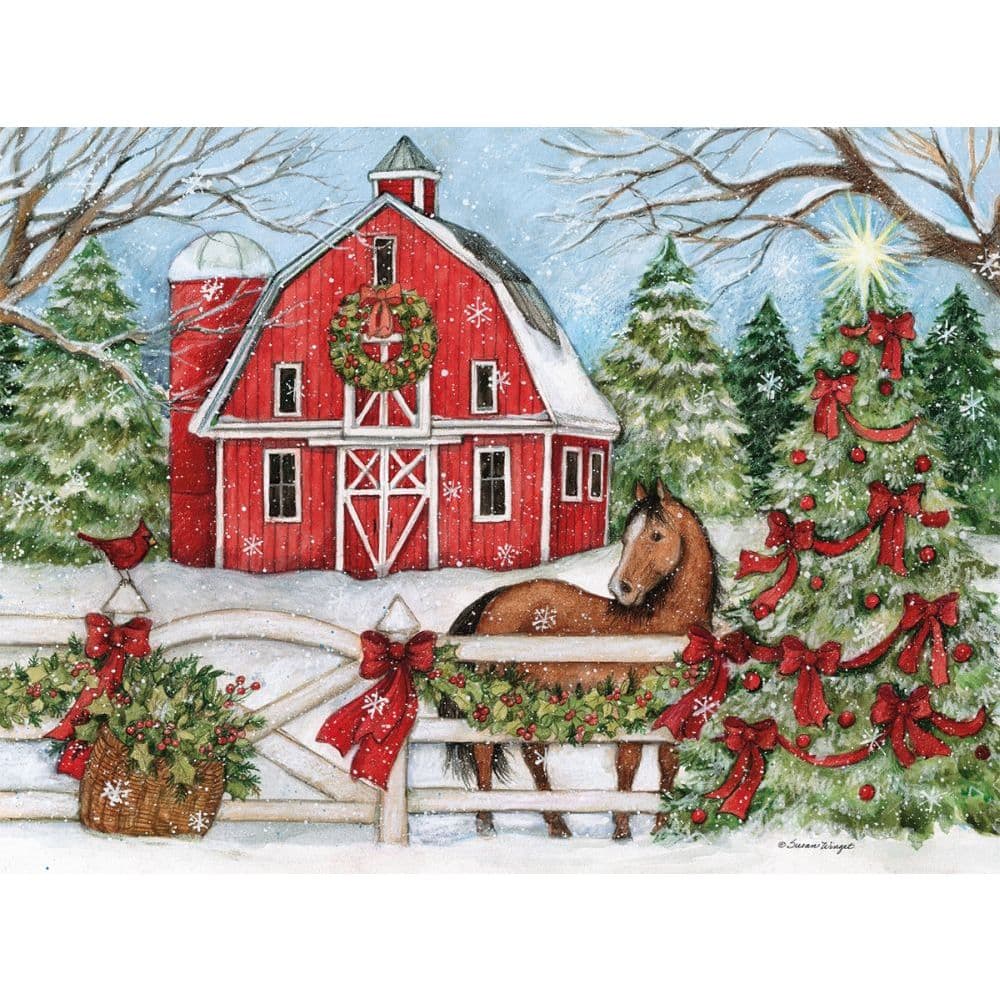 Heartland Holiday Boxed Christmas Cards 18 pack w Decorative Box by Susan Winget Main Product  Image width=&quot;1000&quot; height=&quot;1000&quot;