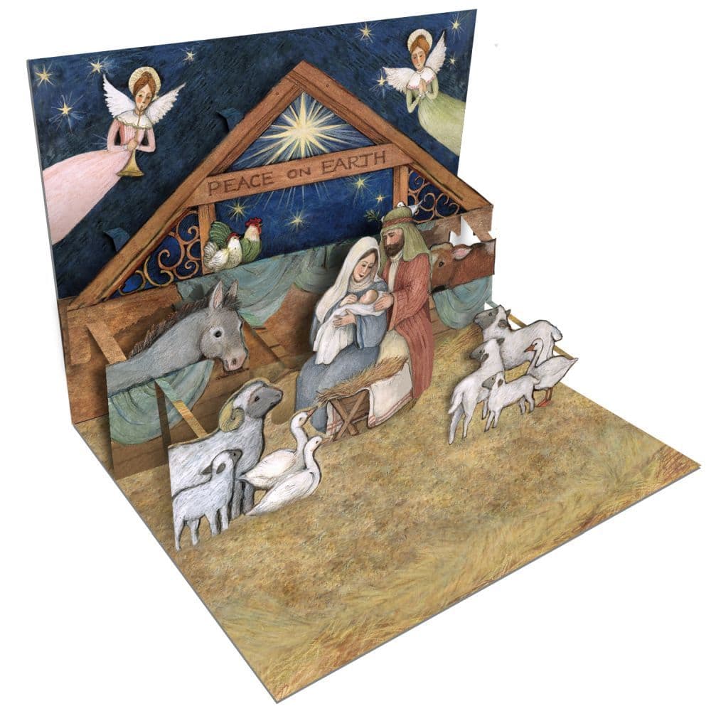 Nativity 3D Pop Up Christmas Cards 8 pack by Susan Winget Main Product  Image width="1000" height="1000"