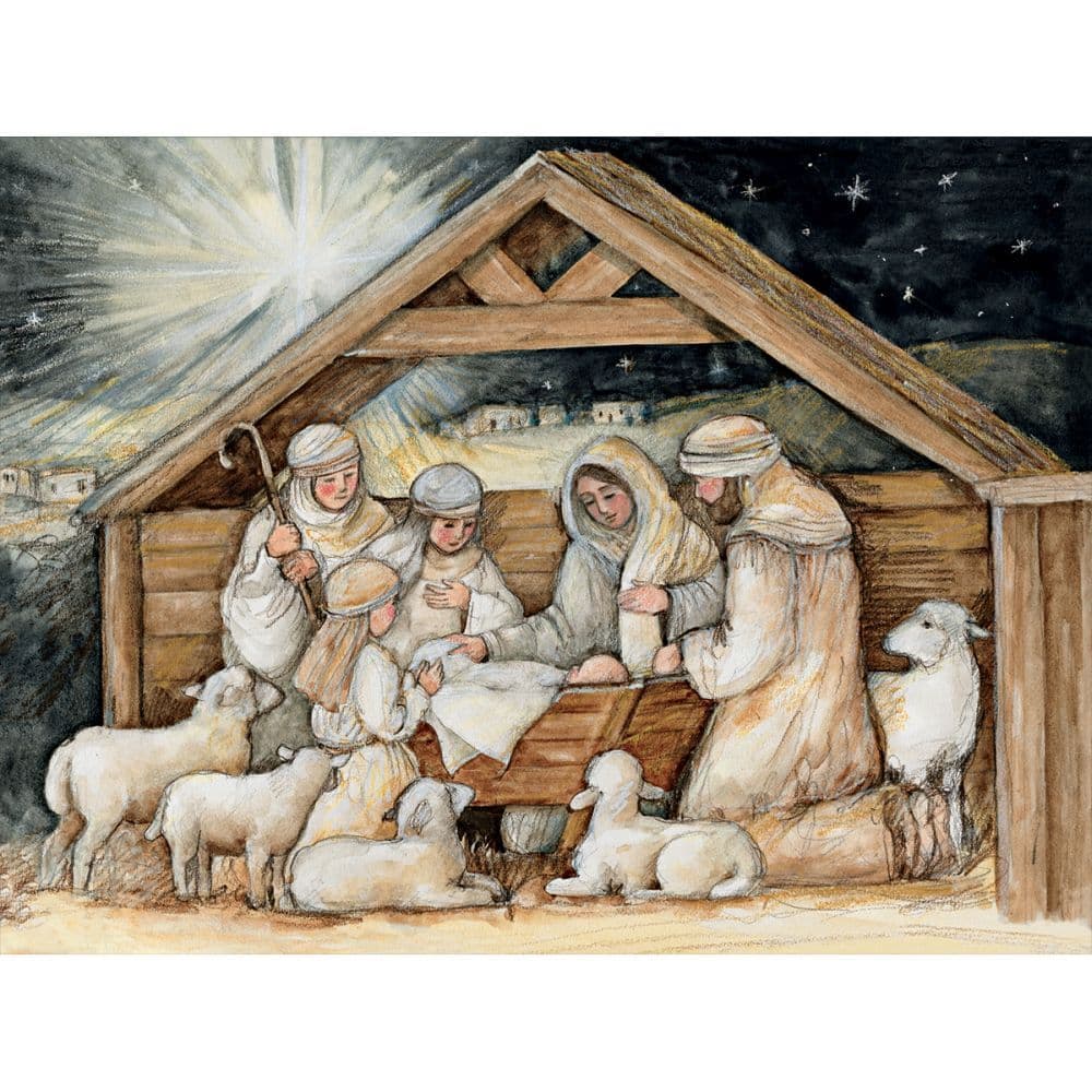 Nativity Hues Classic Christmas Cards by Susan Winget Main Product  Image width=&quot;1000&quot; height=&quot;1000&quot;