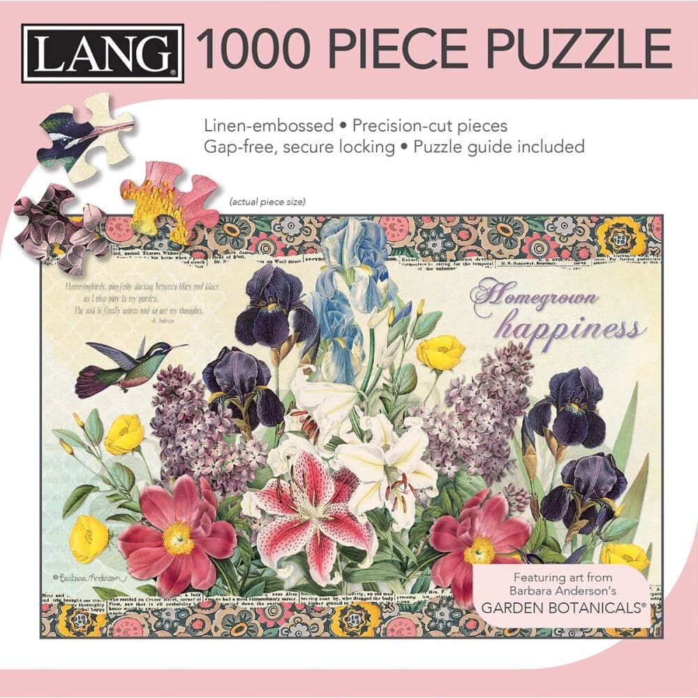 Garden Botanicals 1000 Piece Puzzle by Barbra Ignatiev 3rd Product Detail  Image width=&quot;1000&quot; height=&quot;1000&quot;