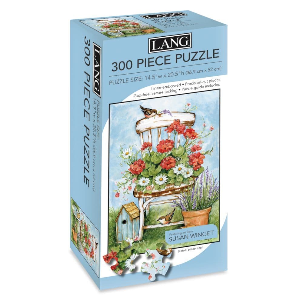 Geranium Chair 300 Piece Puzzle by Susan Winget Main Product  Image width="1000" height="1000"
