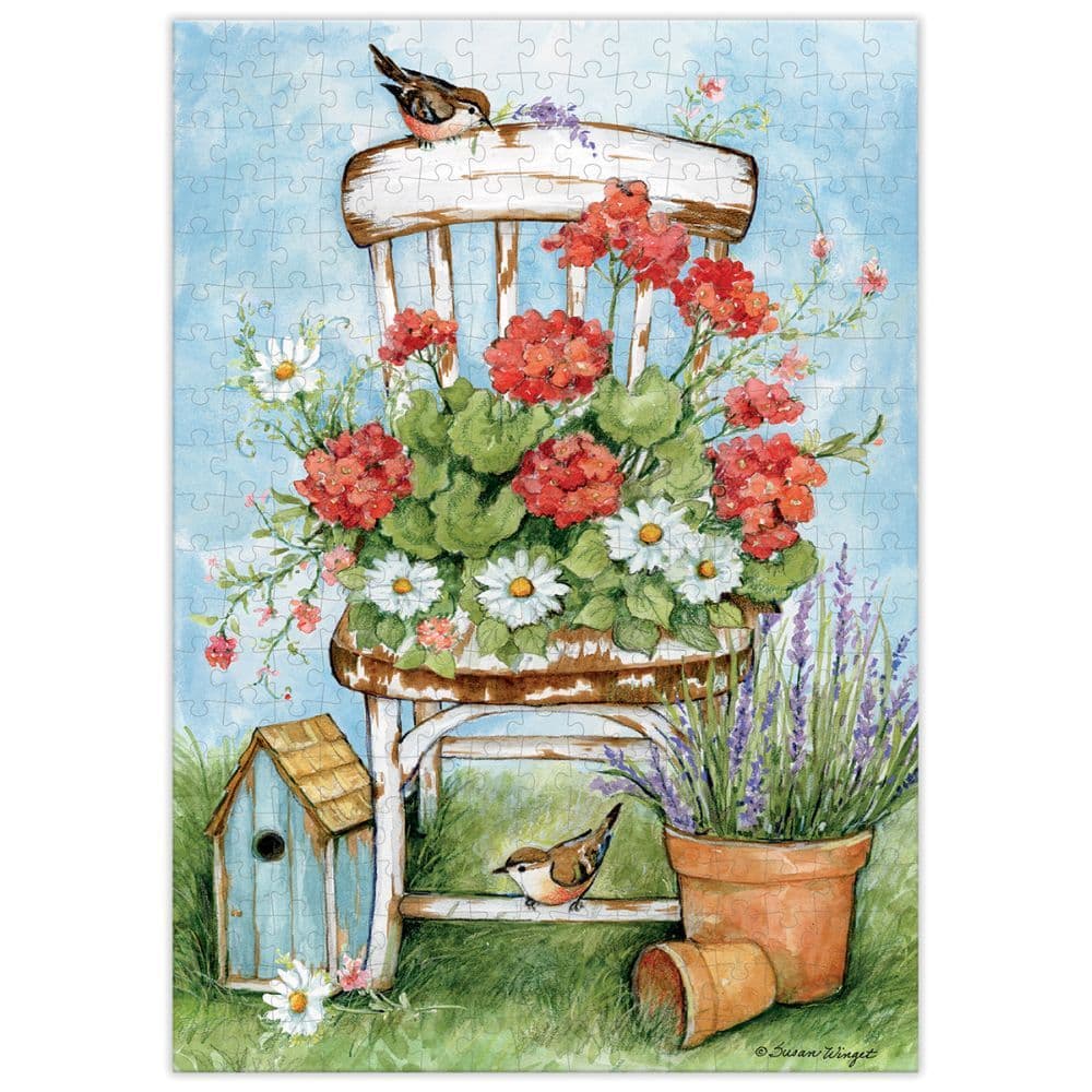 Geranium Chair 300 Piece Puzzle by Susan Winget 2nd Product Detail  Image width="1000" height="1000"
