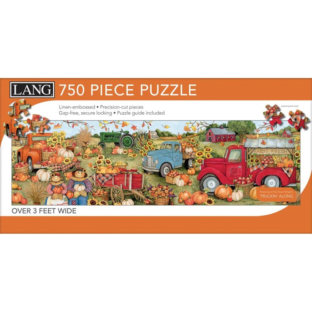 Harvest Truck 750 Piece Puzzle Panoramic by Susan Winget 3rd Product Detail  Image width=&quot;1000&quot; height=&quot;1000&quot;