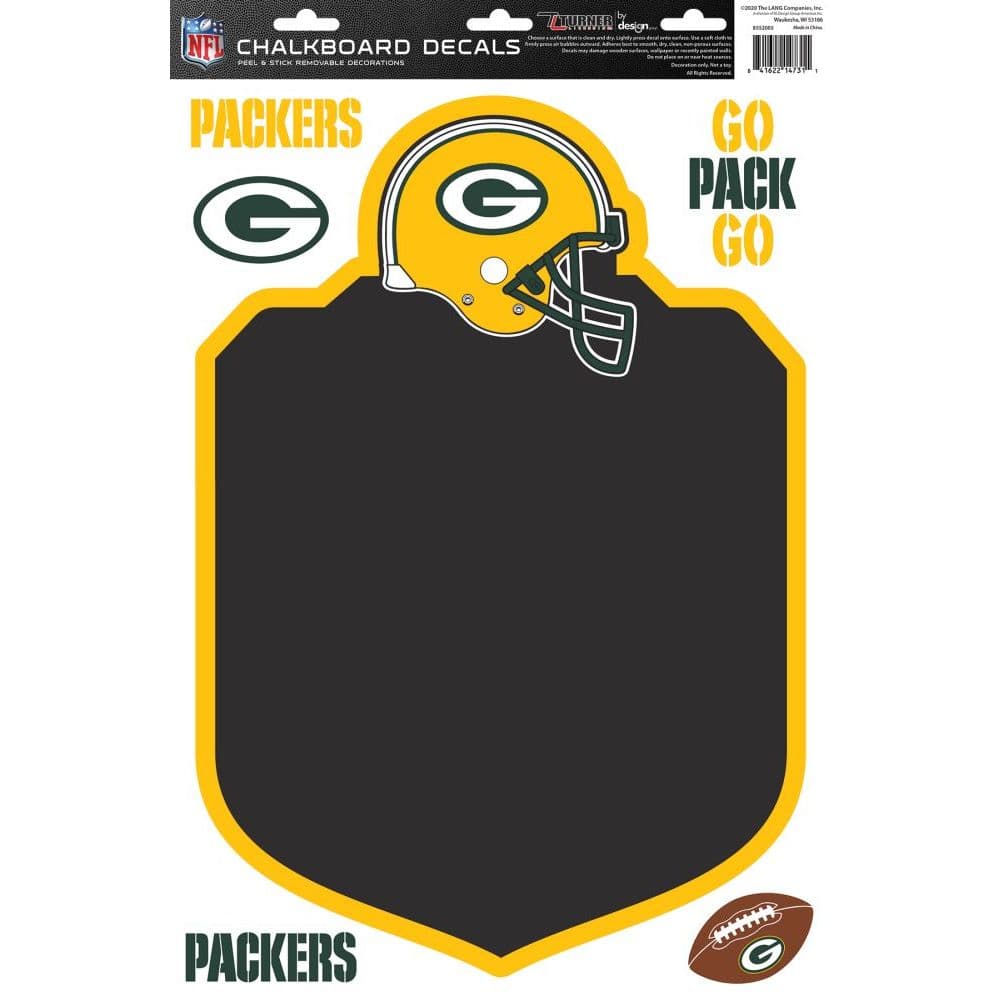 NFL Green Bay Packers Chalkboard Decals Main Product  Image width="1000" height="1000"