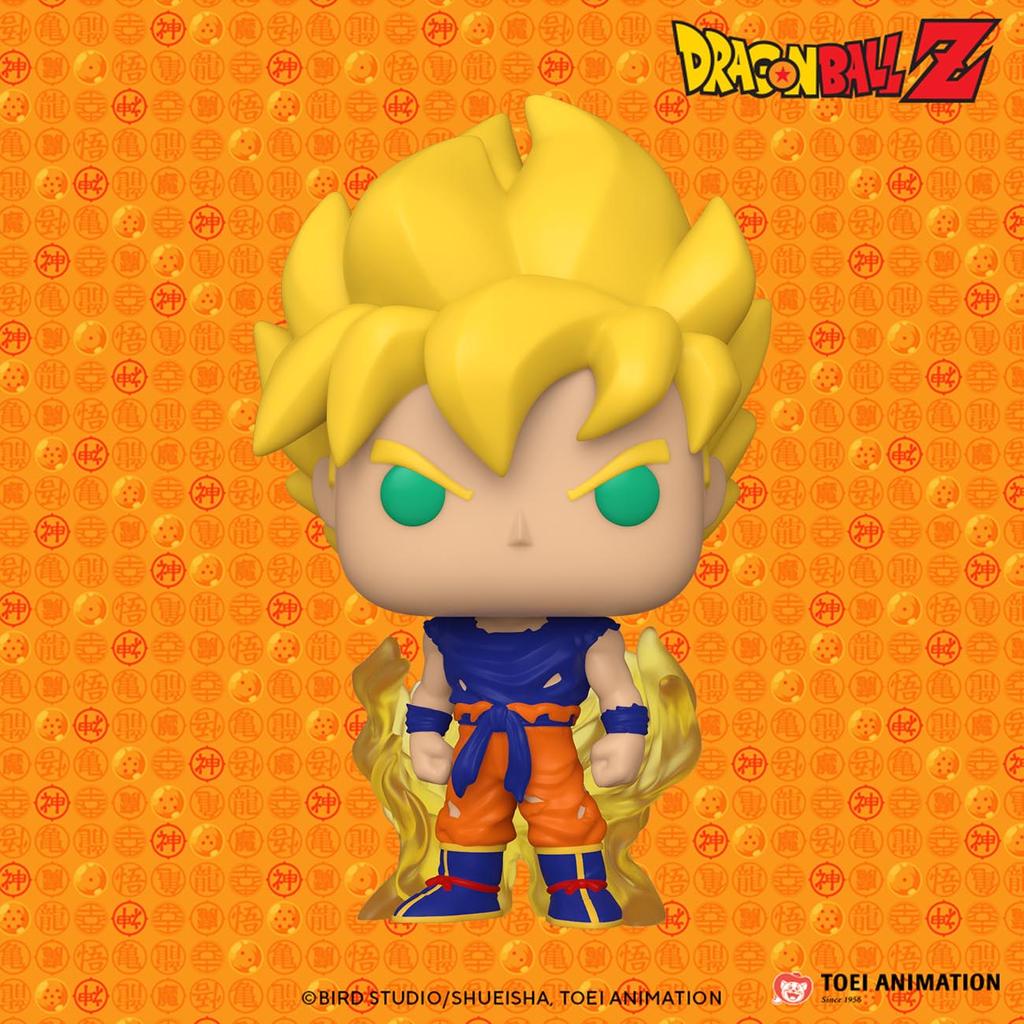 Dragon Ball Z Glow in the Dark Super Saiyan Goku Funko Pop Vinyl Exclusive Main Product  Image width="1000" height="1000"