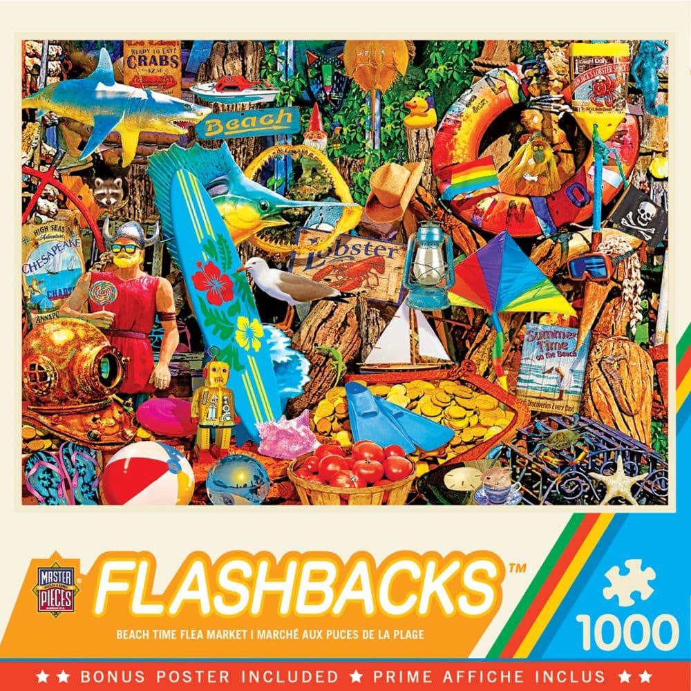 Beach Time Flea Market 1000 Piece Puzzle Main Product  Image width=&quot;1000&quot; height=&quot;1000&quot;