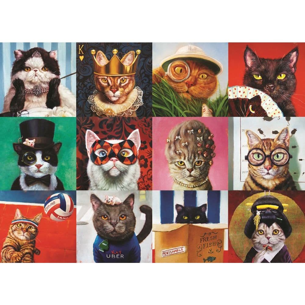 Cat Portraits 1000pc Puzzle 2nd Product Detail  Image width="1000" height="1000"