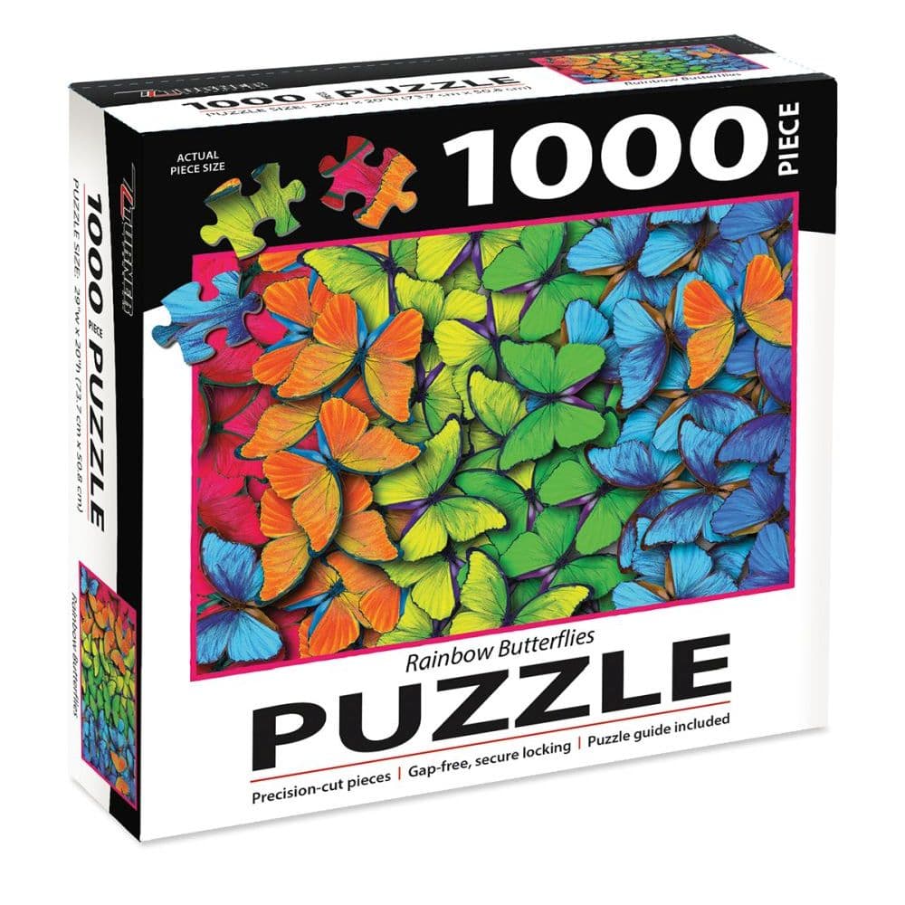 Rainbow Butterflies 1000Pc Puzzle Main Product  Image width=&quot;1000&quot; height=&quot;1000&quot;
