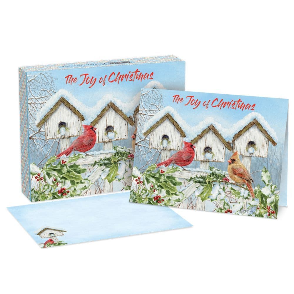Cardinal Birdhouse Boxed Christmas Cards 4th Product Detail  Image width="1000" height="1000"