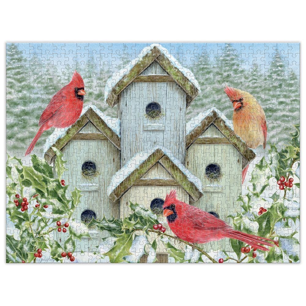 Cardinal Birdhouse 500 Piece Puzzle 2nd Product Detail  Image width="1000" height="1000"
