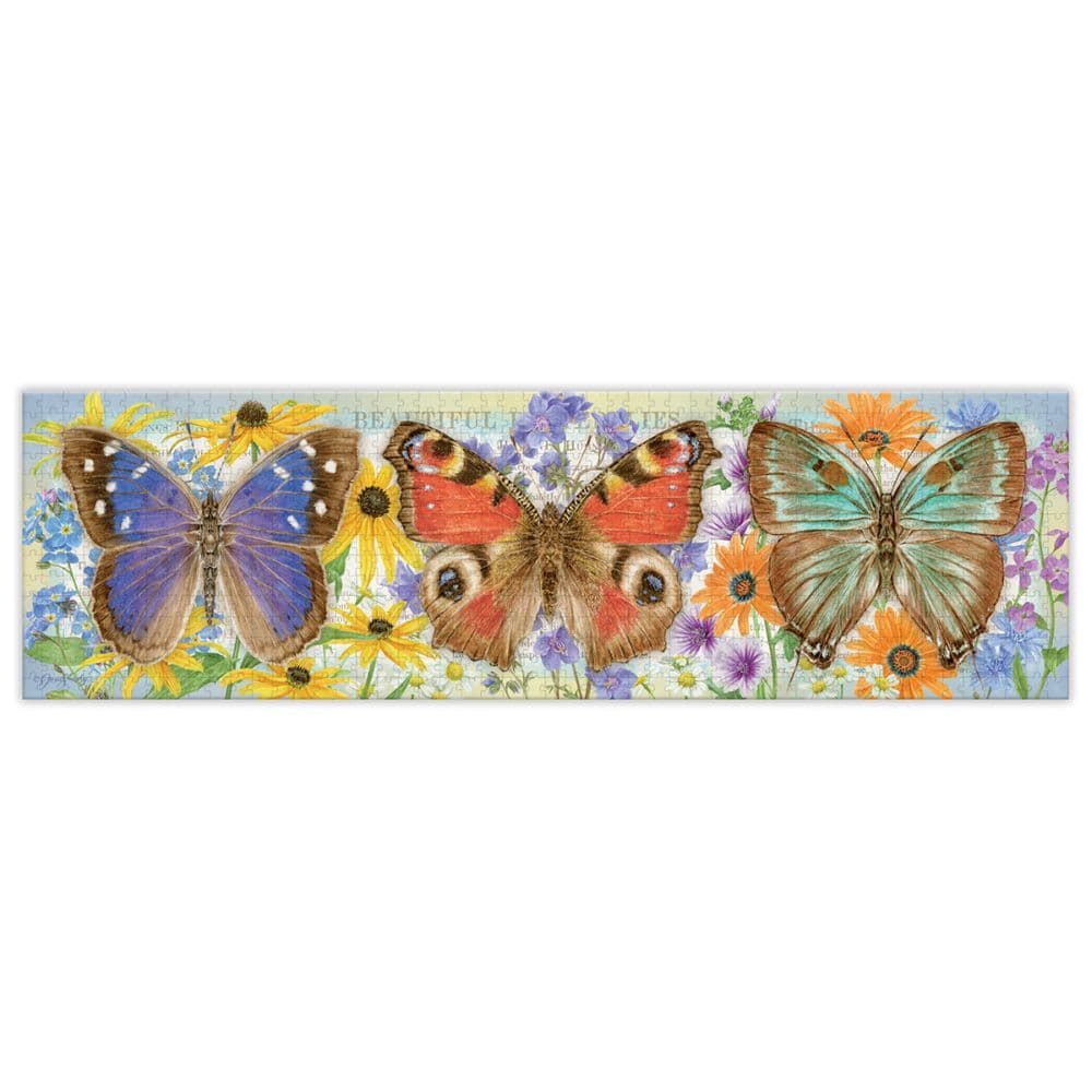 Butterflies 750 Piece Puzzle Panoramic 2nd Product Detail  Image width="1000" height="1000"