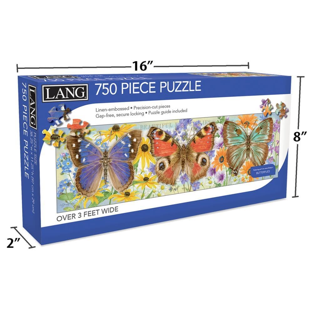 Butterflies 750 Piece Puzzle Panoramic 4th Product Detail  Image width="1000" height="1000"