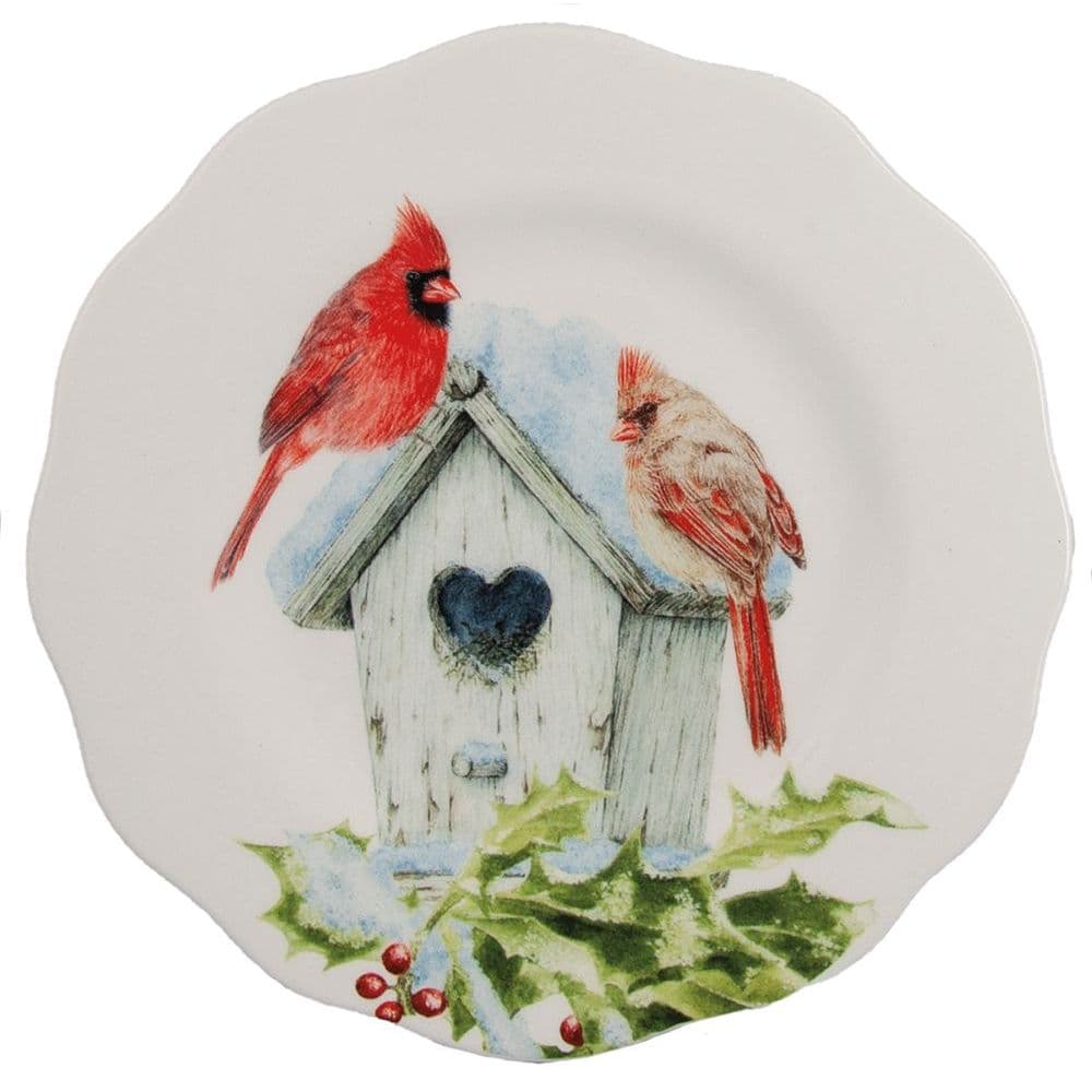 Cardinal Birdhouse Appetizer Plate Set 2nd Product Detail  Image width=&quot;1000&quot; height=&quot;1000&quot;