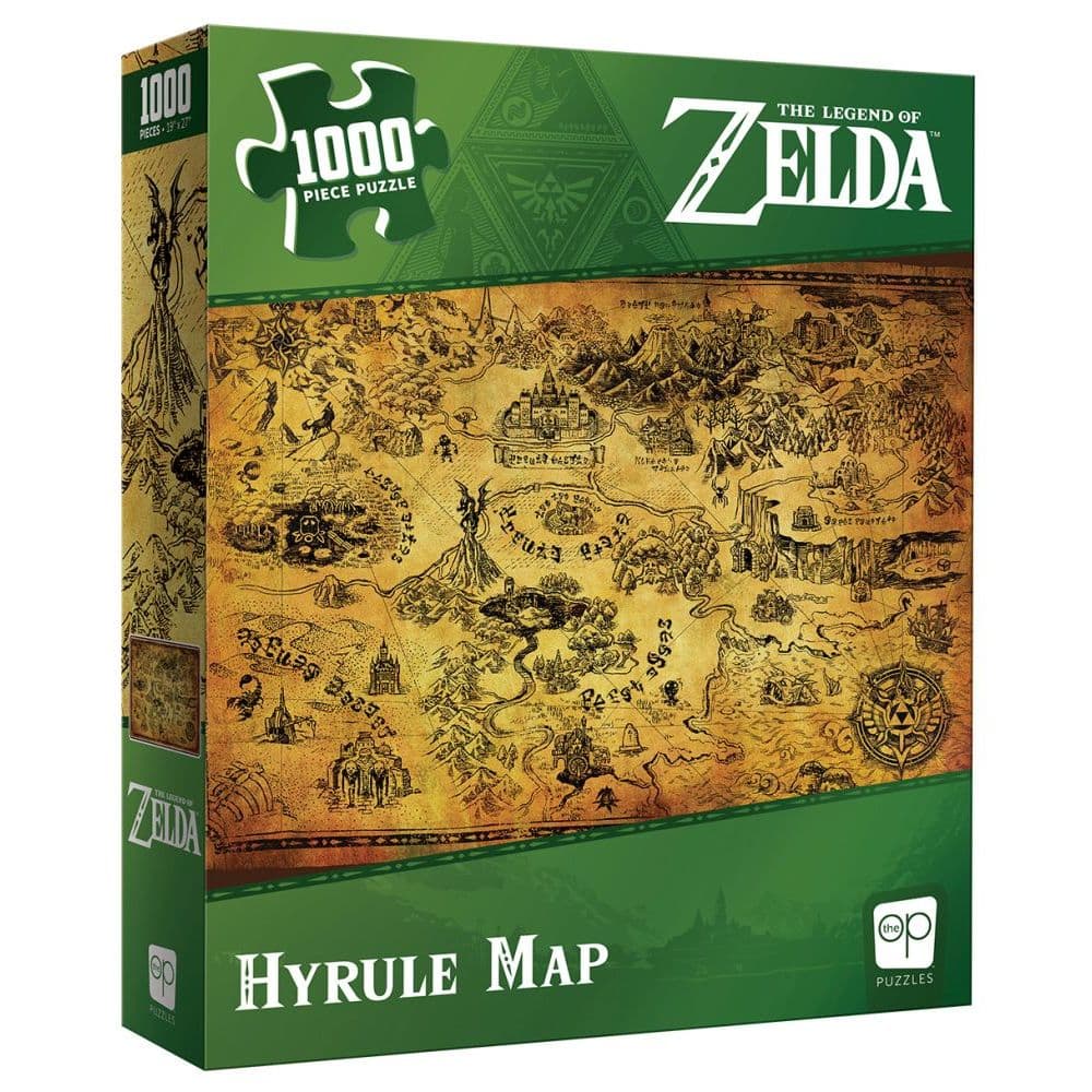 Zelda Hyrule Map 1000 Piece Puzzle Main Product  Image width="1000" height="1000"