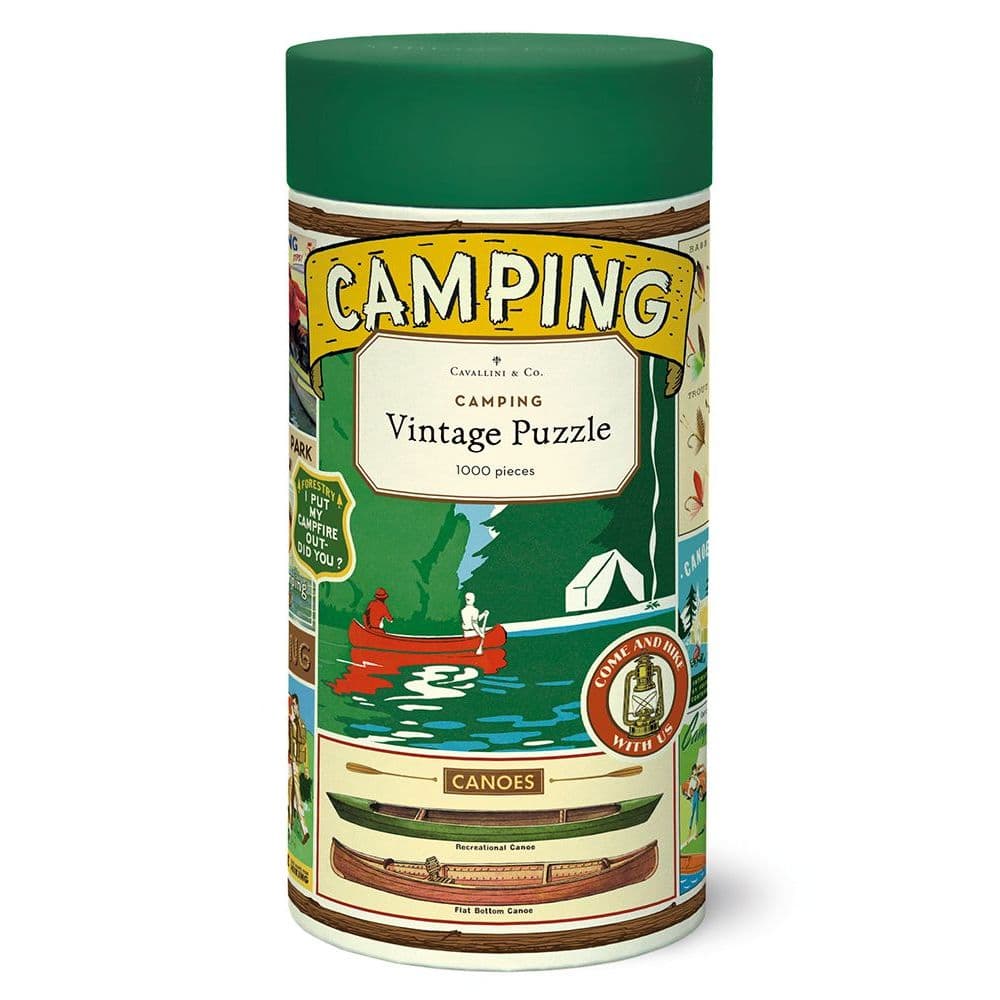 Camping 1000 Piece Puzzle by Cavallini Main Product  Image width=&quot;1000&quot; height=&quot;1000&quot;