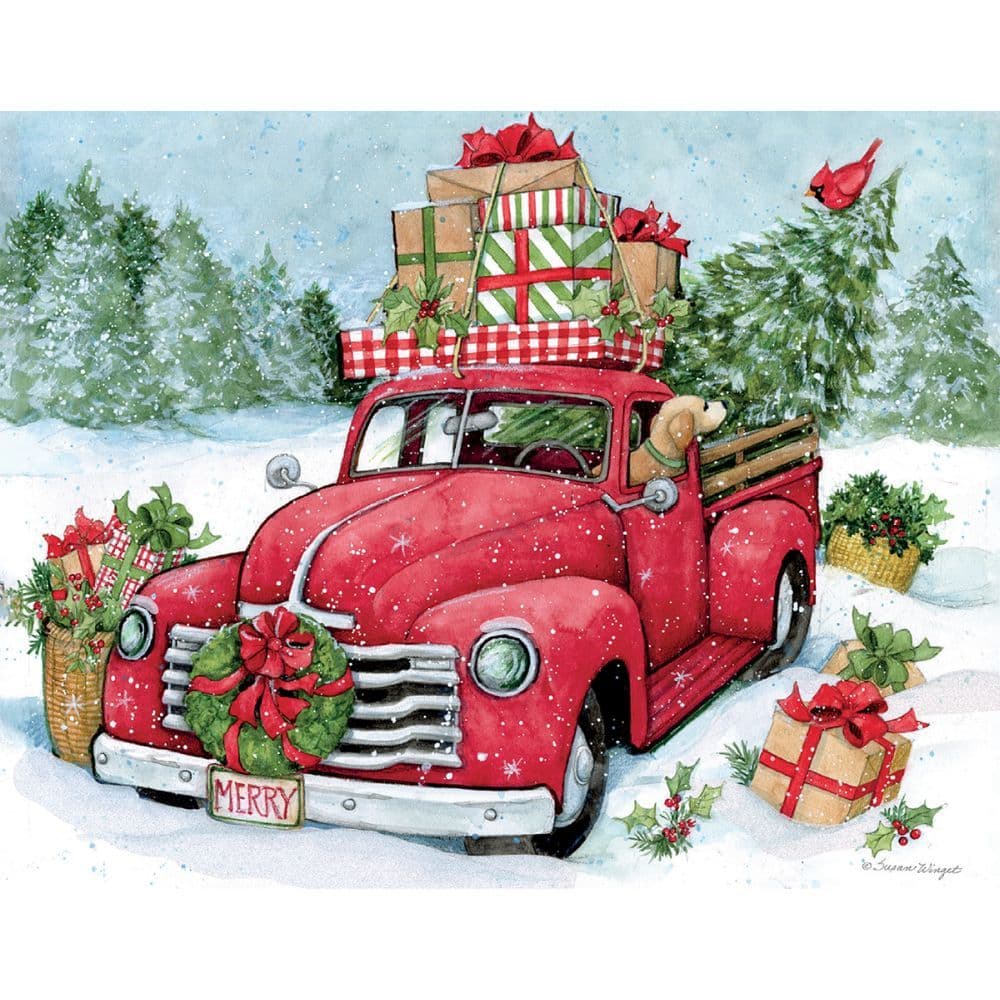 Christmas Truck Box Christmas Cards 2nd Product Detail  Image width="1000" height="1000"