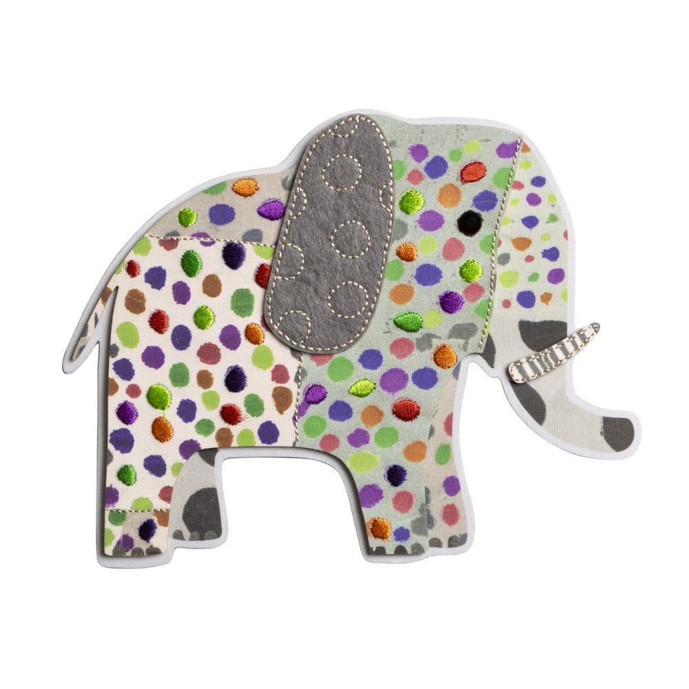 Embroidered Elephant Birthday Card First Alternate Image width="1000" height="1000"