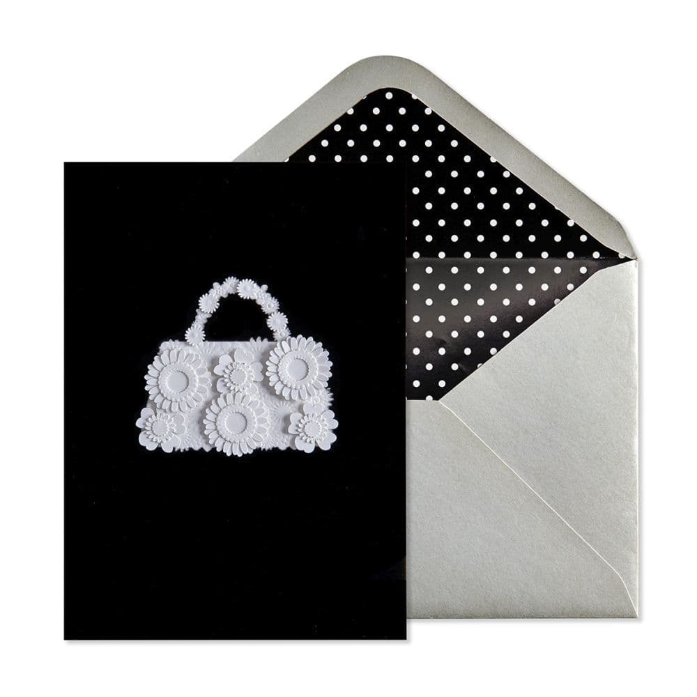 White Flower Handbag Birthday Card Main Product  Image width=&quot;1000&quot; height=&quot;1000&quot;