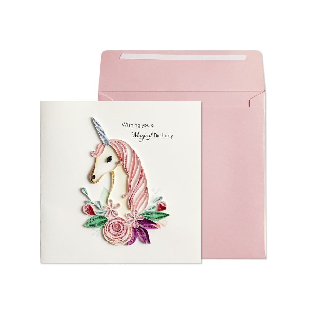 Unicorn Quilling Birthday Card Main Product  Image width="1000" height="1000"